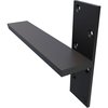 Ekena Millwork 2 1/2"W x 12"D Floating Steel Heavy Duty Wall Mount, Powder Coated Black BKTM02X12FWPBL